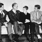 A 1939 Kennedy family photo of (from left) Joseph Jr., Joseph Sr., Robert, and John.